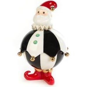 Mackenzie Childs Santa lidded serving dish new